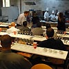 Students participate in a wine and food pairing activity in Majorca, Spain.