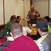 An NMWOC staff member leads a seminar.