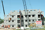 Construction of the new residence hall on north campus.