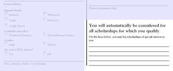 Example of where to list the scholarship name