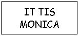 Text Box: IT TIS MONICA
