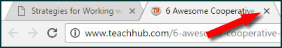 Close new tab